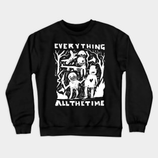 Everything All the Time - Idioteque illustrated lyrics - Inverted Crewneck Sweatshirt
